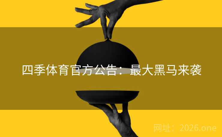 四季体育官方公告:最大黑马来袭